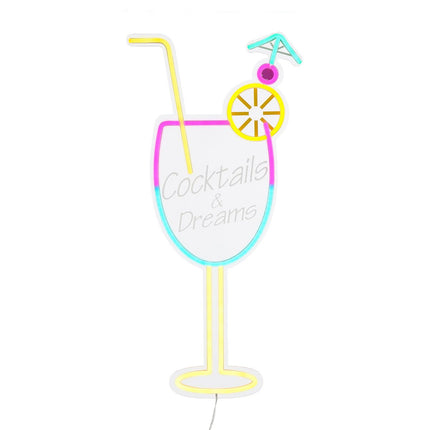 Neonverlichting Cocktail - L28 x B60 cm - Multikleur