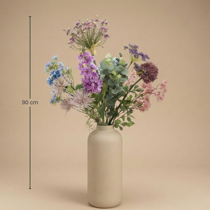 Kunstbloemenboeket - Purple Bloom Deluxe - Real Touch - 10 stelen - ↑ 90 cm