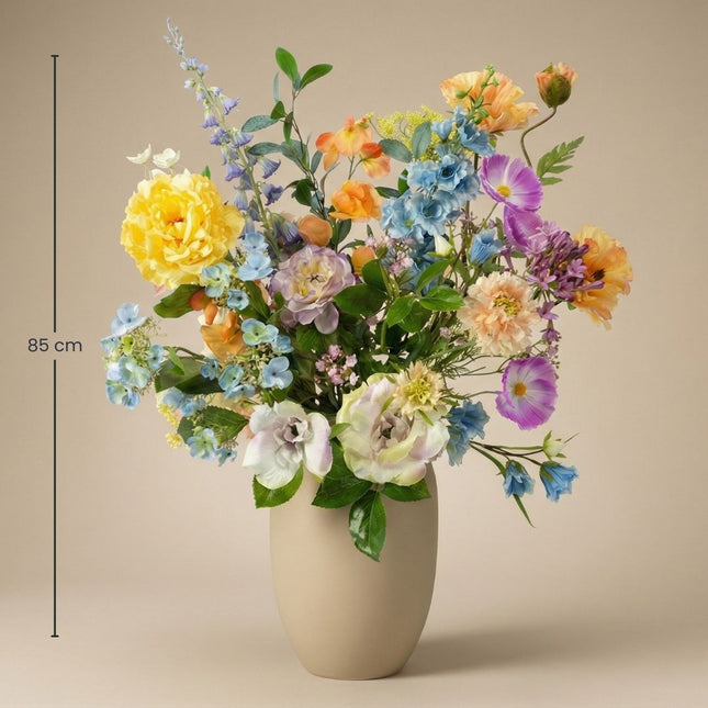 Kunstbloemenboeket - Soft Spring Deluxe - Real Touch - 18 stelen - ↑ 85 cm