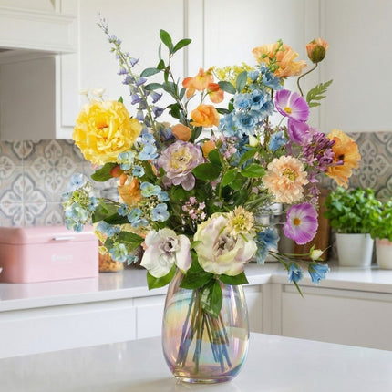 Kunstbloemenboeket - Soft Spring Deluxe - Real Touch - 18 stelen - ↑ 85 cm