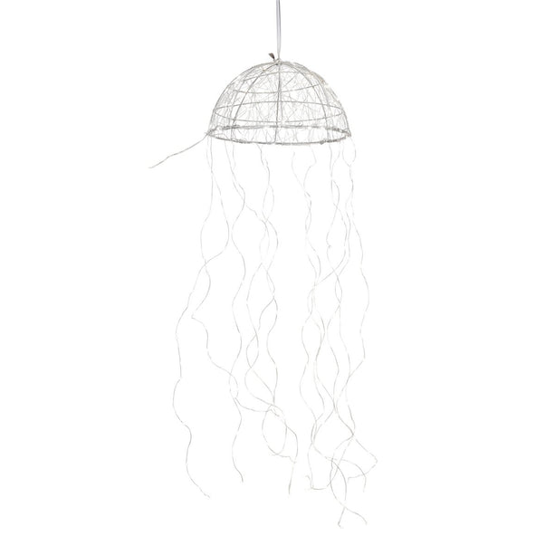 Kroonluchter Kwal met Warm Witte LED Verlichting - L100 x Ø27 cm - Zilver