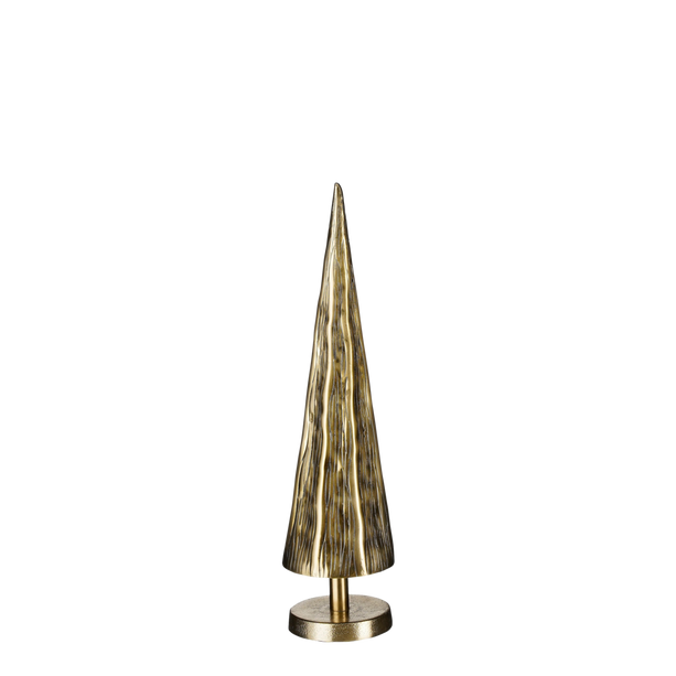 Cezar Decoratie Kerstboom - H45 x Ø12 cm - Aluminium - Goud