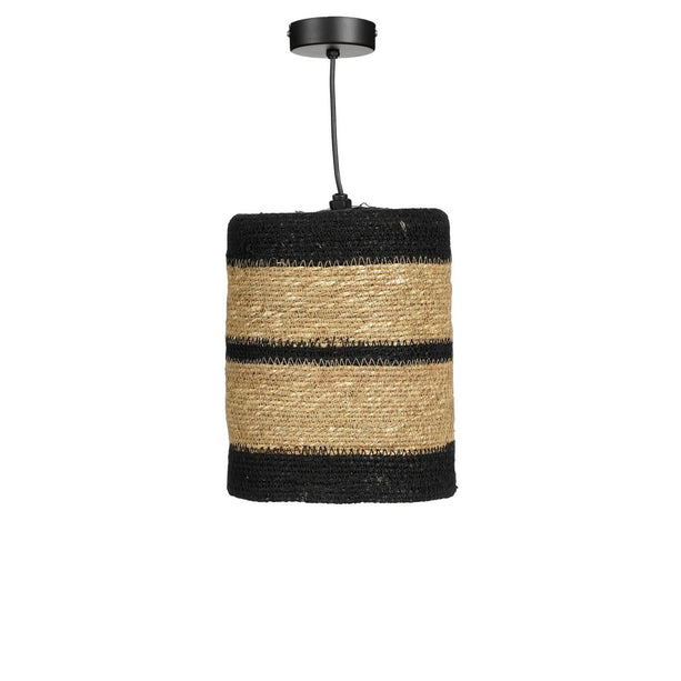 Jinx Hanglamp - H20 x Ø15 cm - Jute - Zwart