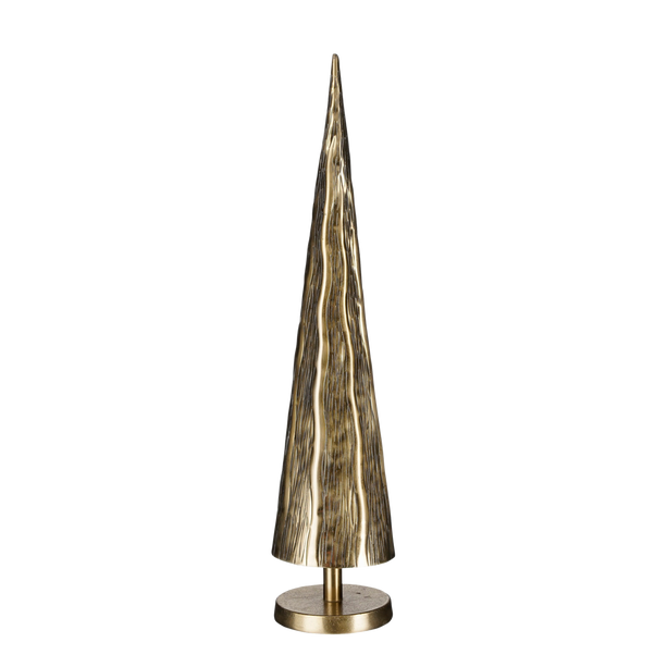 Cezar Decoratie Kerstboom - H55 x Ø13 cm - Aluminium - Goud