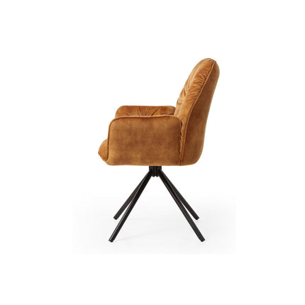 Fauteuil met 360° draaifunctie, goud