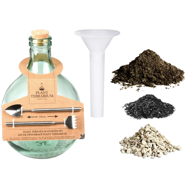 DIY Plant Terrarium Set 5L - Maak je eigen gesloten ecosysteem | In giftbox