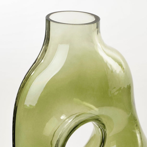 Jay Vaas - L19 x B11 x H25 cm - Glas - Lichtgroen