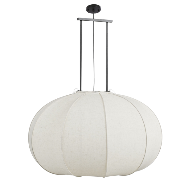 Pego Hanglamp - H94 x Ø83 cm - Linnen - Off White