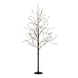 Boom met Klassiek Witte LED Verlichting - H150 x Ø80 cm - Metaal - Zwart