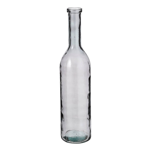 Rioja Fles Vaas - H75 x Ø18 cm - Gerecycled Glas - Donkergrijs