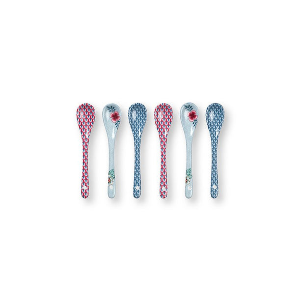 Giftset Teaspoons Oriental Flower Festival Blue 13cm