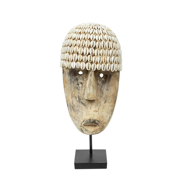 The Cowrie Mask on Stand - Medium