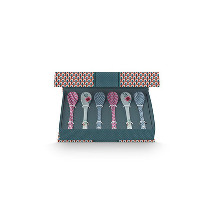 Giftset Teaspoons Oriental Flower Festival Blue 13cm