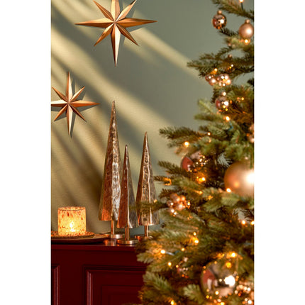 Cezar Decoratie Kerstboom - H55 x Ø13 cm - Aluminium - Goud