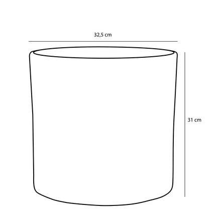 Era Bloempot - H31 x Ø32,5 cm - Ruw - Lichtgrijs