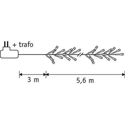 Cluster Kerstverlichting met 768 LED Lampjes - L560 cm - Klassiek Wit