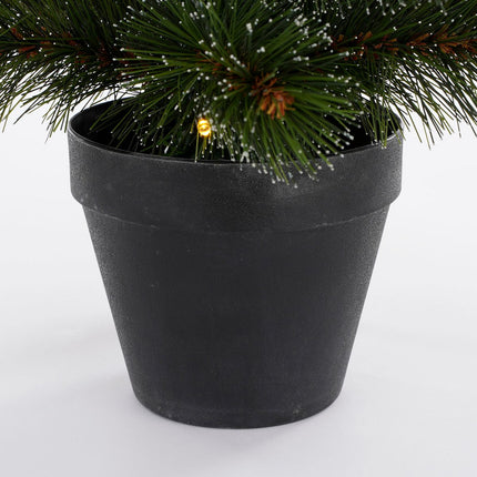 Glendon Kunstkerstboom in Pot met 30 LED lampjes - H90 x Ø51cm - Groen