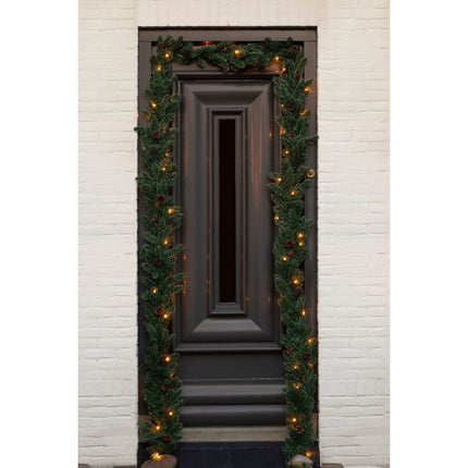 Creston Guirlande met Decoratie en Verlichting - L270 cm - Groen