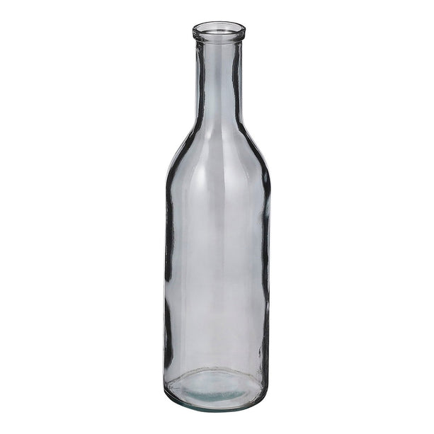 Rioja Fles Vaas - H50 x Ø15 cm - Gerecycled Glas - Donkergrijs