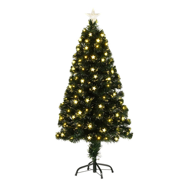 Mercury Kunstkerstboom met Fibre Optic Verlichting - H120 x Ø55 cm - Groen
