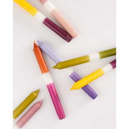 Dip-dye Dinerkaars - Set van 2 - H25 cm - Geel