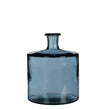 Guan Fles Vaas - H26 x Ø21 cm - Gerecycled Glas - Blauw