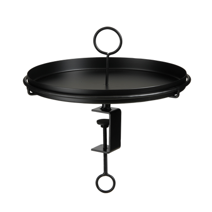 Aston Dienblad met Klem - H30 x Ø31 cm - Metaal - Zwart