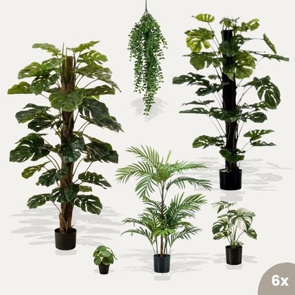 Urban jungle XL - 6 stuks - Bundelproduct - Kunstplanten