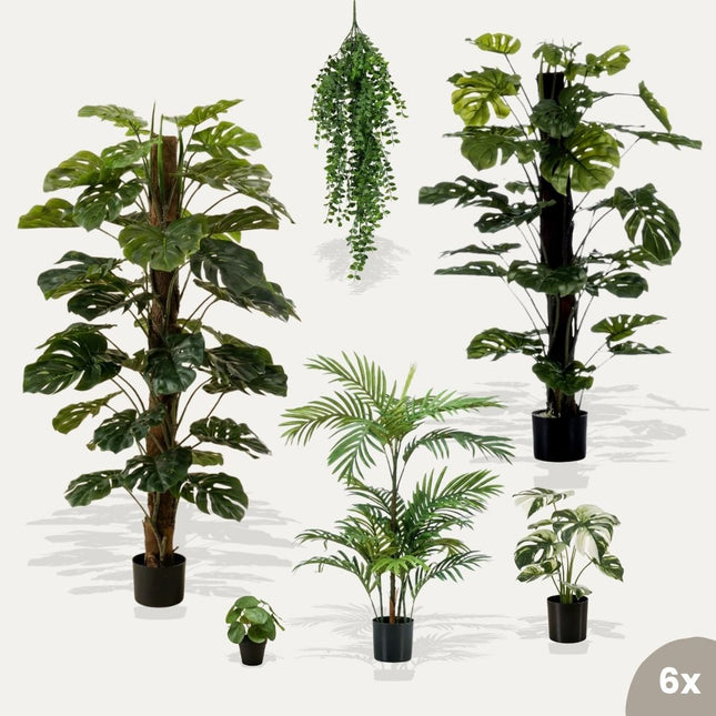 Urban jungle XL - 6 stuks - Bundelproduct - Kunstplanten