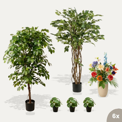 Lente deluxe set - 6 stuks - Bundelproduct - Kunstplanten