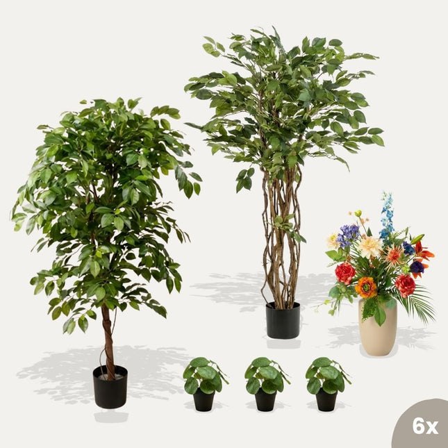 Lente deluxe set - 6 stuks - Bundelproduct - Kunstplanten