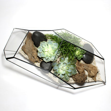 Geometrisch Terrarium - Plantasia - Waterdicht - Glas - ↑ 50 x ↔ 25 cm