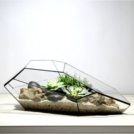 Geometrisch Terrarium - Plantasia - Waterdicht - Glas - ↑ 50 x ↔ 25 cm