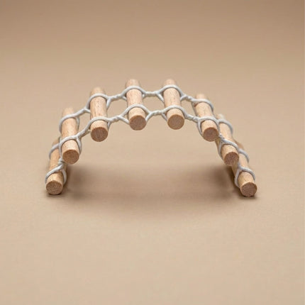 Brugje - Decoratief mini bruggetje - Hout - 8 cm lang