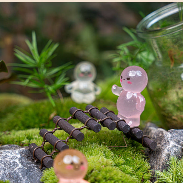 Brugje - Decoratief mini bruggetje - Donkerbruin - 8 cm lang