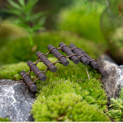 Brugje - Decoratief mini bruggetje - Donkerbruin - 8 cm lang