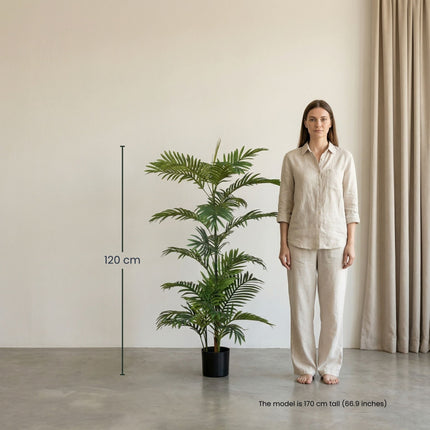 Palm phoenix - Kunstplant in zwarte pot - 120 cm