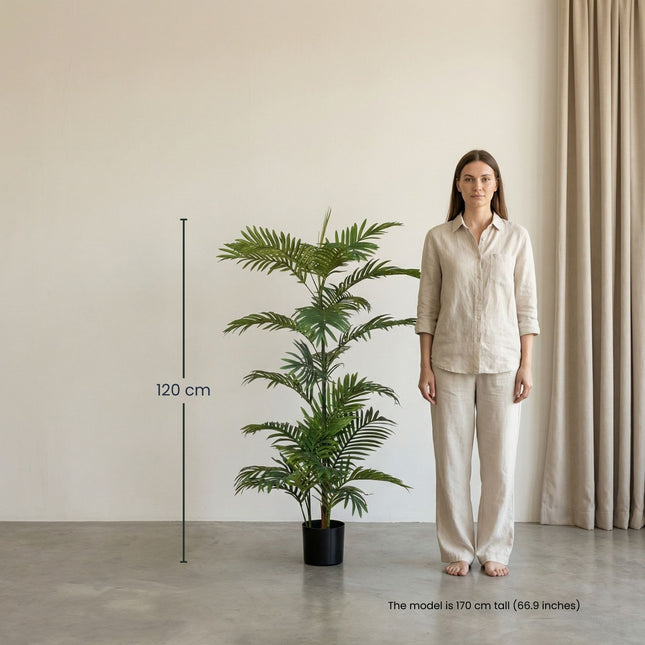 Palm phoenix - Kunstplant in zwarte pot - 120 cm