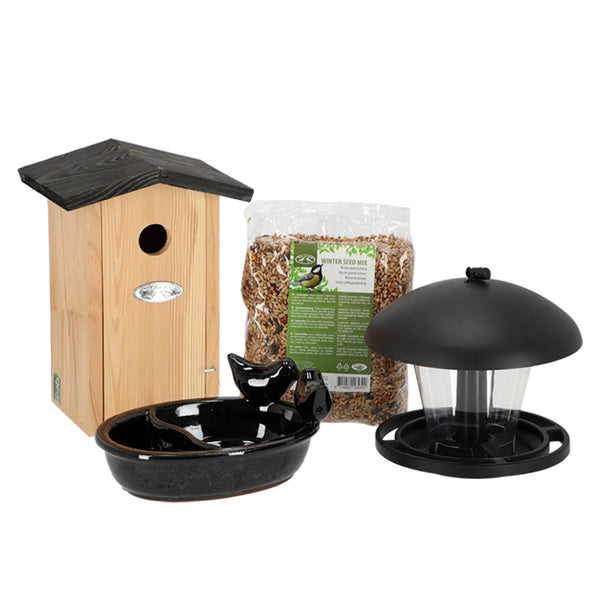 Compleet Vogelpakket - Vogelhuis en Vogelvoeding - Tuinaccessoires