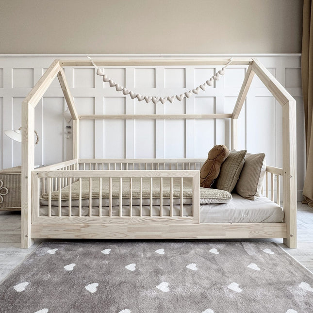 Woonhero bedhuis - Trynne - Naturel - Eenpersoonsbed 80x160 cm - Peuterbed