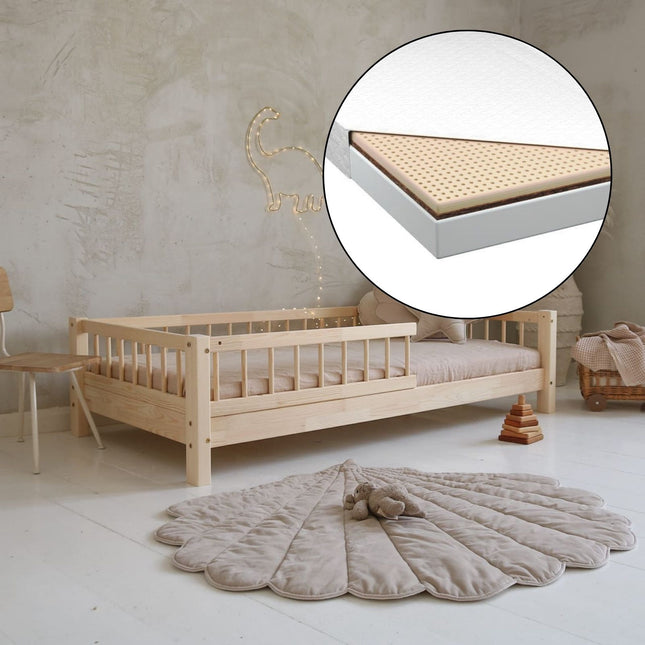 Peuterbed met railing en matras kopen
