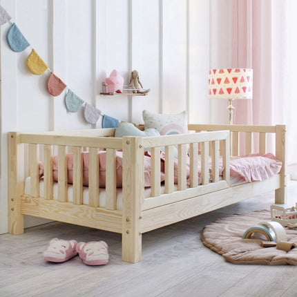 Woonhero kinderbed - Hobro - Naturel - Eenpersoonsbed - Meerdere formaten