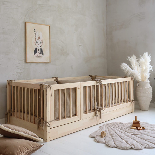 Woonhero peuterbed - Vejle - Naturel - Eenpersoonsbed 100x200 cm