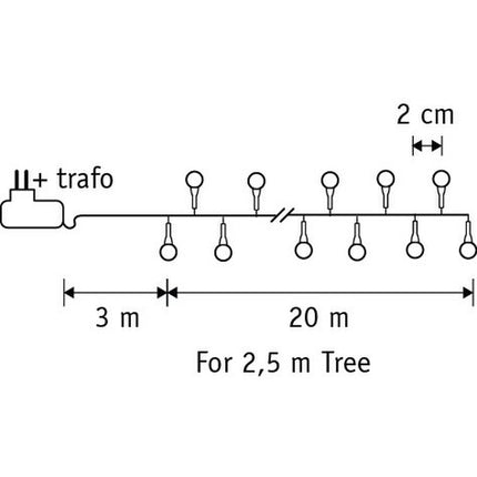 Snake Kerstboomverlichting Bes met 1000 LED Lampjes - L2300 cm - Klassiek Wit