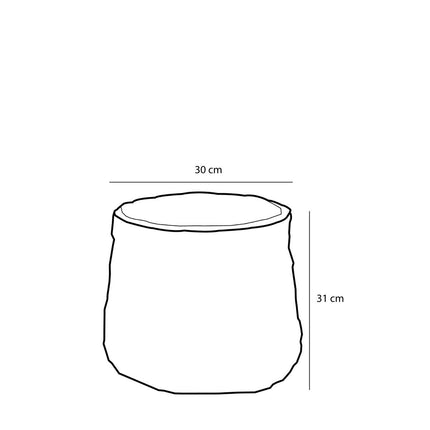 Avalon Mand voor Planten - Set van 3 - H31 x Ø30 cm - Zeegras - Lichtbruin