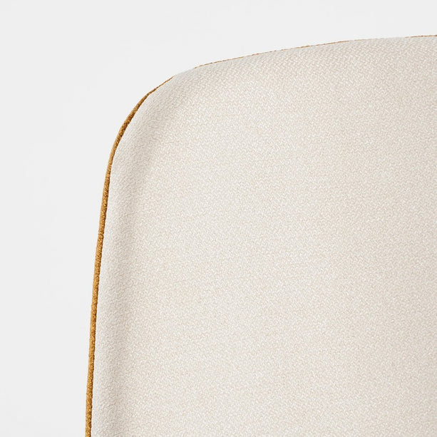 Tallos Eetkamerstoel - Gerecycled Polyester - Off White, Oker