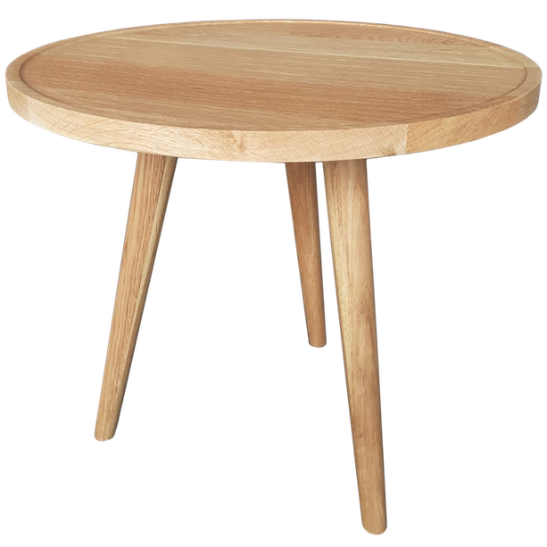 Bijzettafel Eiken rond 50cm