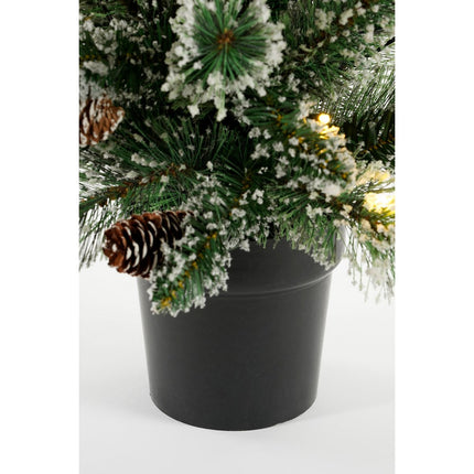 Vandans Kunstkerstboom in Pot - H90 x Ø48 cm - Groen Frosted