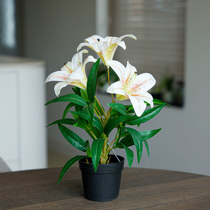 Lelie crème 3 stuks - Bundelproduct - Kunstplanten