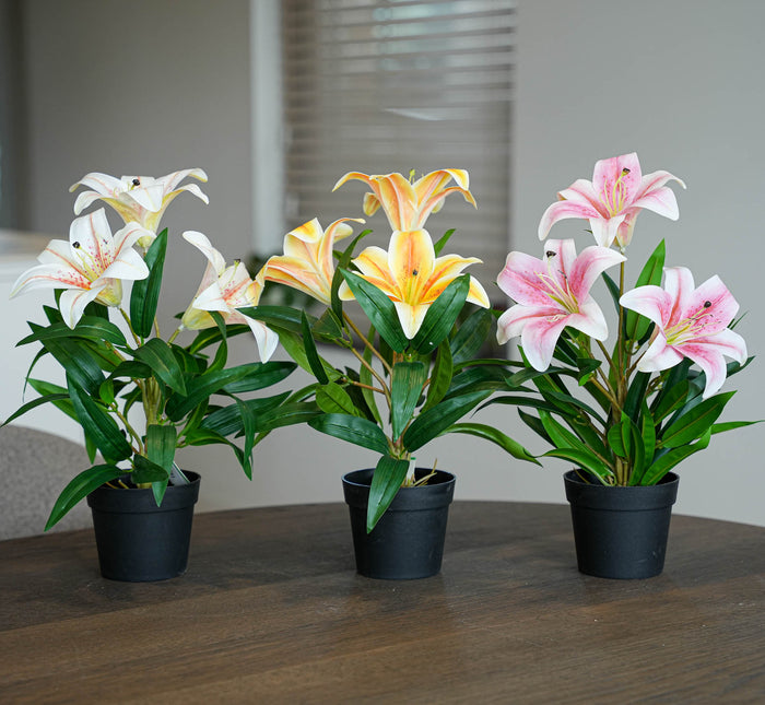 Lelie mix - 3 stuks - Bundelproduct - Kunstplanten